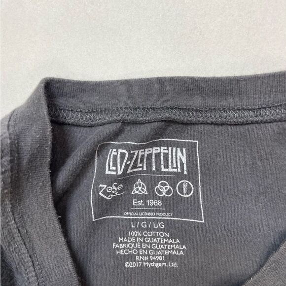 Led Zeppelin US Tour 1977 Retro Graphic Women Medium Gray Short Sleeve Music - Picture 4 of 5